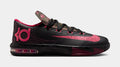 KD 6 Meteorology Black And Medium Olive Grade School Basketball Shoes (Black/Atomic Red/Medium Olive/Noble Red) - sneakers