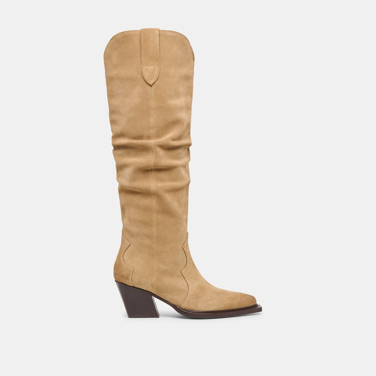BUCKLY BOOTS CAMEL SUEDE - western-boots